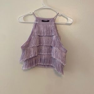 Purple flapper top and skirt